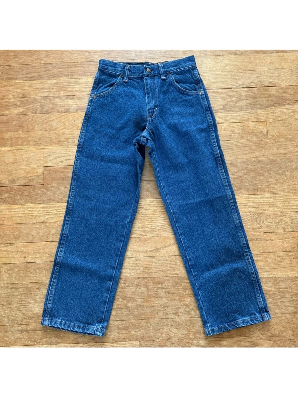NWT Rustler boys loose dark wash jeans pants size 10R 
b5